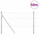 Udendørs Euro Zaun Ground Fix 50 x 0,6 m Galvaniseret stål Sølv