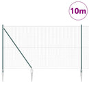 Euro Hegn med Spidser 10 x 1,5 m PVC-belagt stål Grøn Mesh