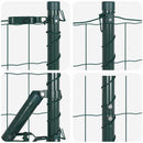 Euro Hegn med Spidser 10 x 1,2 m PVC-belagt stål Grøn Mesh