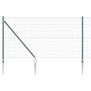 Euro Hegn med Spidser 10 x 1,4 m PVC-belagt stål Grøn Mesh