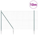 Euro Hegn med Spidser 10 x 1,5 m PVC-belagt stål Grøn Mesh