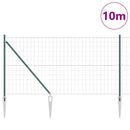Euro Hegn med Spidser 10 x 1,4 m PVC-belagt stål Grøn Mesh