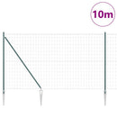 Euro Hegn med Spidser 10 x 1,6 m PVC-belagt stål Grøn Mesh