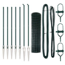 Euro Hegn med Spidser 10 x 1,4 m PVC-belagt stål Grøn Mesh