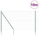 Euro Hegn med Spidser 10 x 1,6 m PVC-belagt stål Grøn Mesh
