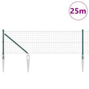 Euro Hegn med Spidser 25 x 0,6 m PVC-belagt stål Grøn Mesh