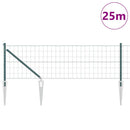 Euro Hegn med Spidser 25 x 0,8 m PVC-belagt stål Grøn Mesh