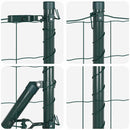 Euro Hegn med Spidser 25 x 1 m PVC-belagt stål Grøn Mesh