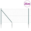 Euro Hegn med Spidser 25 x 1,2 m PVC-belagt stål Grøn Mesh