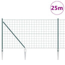 Euro Hegn med Spidser 25 x 1,2 m PVC-belagt stål Grøn Mesh