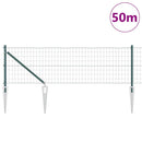 Euro Hegn med Spidser 50 x 0,4 m PVC-belagt stål Grøn Mesh