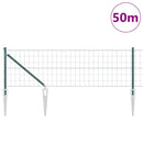 Euro Hegn med Spidser 50 x 0,4 m PVC-belagt stål Grøn Mesh
