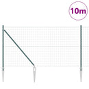 Euro Hegn med Spidser 10 x 1,2 m PVC-belagt stål Grøn Mesh