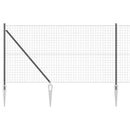Euro Hegn med Spidser 10 x 1,4 m PVC-belagt stål Grå Mesh