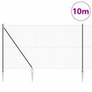 Euro Hegn med Spidser 10 x 1,6 m PVC-belagt stål Grå Mesh