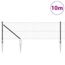 Euro Hegn med Spidser 10 x 0,6 m PVC-belagt stål Grå Mesh