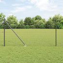Euro Hegn med Spidser 10 x 1,2 m PVC-belagt stål Grå Mesh