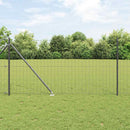 Euro Hegn med Spidser 10 x 1 m PVC-belagt stål Grå Mesh