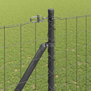 Euro Hegn med Spidser 10 x 1,5 m PVC-belagt stål Grå Mesh