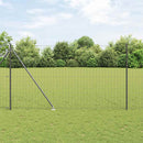 Euro Hegn med Spidser 10 x 1,6 m PVC-belagt stål Grå Mesh