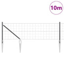 Euro Hegn med Spidser 10 x 0,6 m PVC-belagt stål Grå Mesh