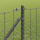 Euro Hegn med Spidser 10 x 1,4 m PVC-belagt stål Grå Mesh