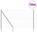 Euro Hegn med Spidser 10 x 1,5 m PVC-belagt stål Grå Mesh