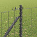 Euro Hegn med Spidser 25 x 1,2 m PVC-belagt stål Grå Mesh