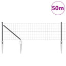 Euro Hegn med Spidser 50 x 0,6 m PVC-belagt stål Grå Mesh