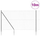 Euro Hegn med Spidser 10 x 1,6 m PVC-belagt stål Grå Mesh