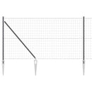 Euro Hegn med Spidser 25 x 1 m PVC-belagt stål Grå Mesh