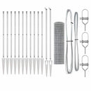 Euro Hegn med Spidser 25 x 1,2 m Galvaniseret stål Sølv Mesh
