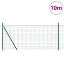 Eurohegn med betonbund 10 x 0,8 m PVC-belagt stål Grøn Mesh