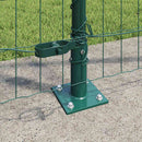 Eurohegn med betonbund 10 x 1,2 m PVC-belagt stål Grøn Mesh
