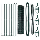 Eurohegn med betonbund 10 x 1,2 m PVC-belagt stål Grøn Mesh