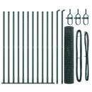 Eurohegn med betonbund 25 x 1,2 m PVC-belagt stål Grøn Mesh