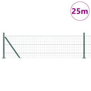 Eurohegn med betonbund 25 x 0,6 m PVC-belagt stål Grøn Mesh