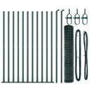 Eurohegn med betonbund 25 x 1,2 m PVC-belagt stål Grøn Mesh