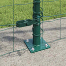 Eurohegn med betonbund 25 x 1 m PVC-belagt stål Grøn Mesh