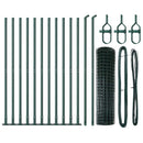Eurohegn med betonbund 25 x 1 m PVC-belagt stål Grøn Mesh