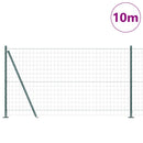 Eurohegn med betonbund 10 x 1,2 m PVC-belagt stål Grøn Mesh