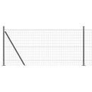 Eurohegn med betonbund 10 x 1 m PVC-belagt stål Grå Mesh