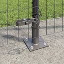 Eurohegn med betonbund 10 x 1,2 m PVC-belagt stål Grå Mesh