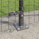 Eurohegn med betonbund 10 x 1,4 m PVC-belagt stål Grå Mesh