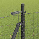Eurohegn med betonbund 10 x 1,5 m PVC-belagt stål Grå Mesh