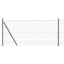 Eurohegn med betonbund 10 x 1 m PVC-belagt stål Grå Mesh