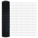 Eurohegn med betonbund 10 x 1,2 m PVC-belagt stål Grå Mesh
