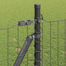 Eurohegn med betonbund 25 x 1 m PVC-belagt stål Grå Mesh