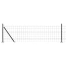 Eurohegn med betonbund 25 x 0,4 m PVC-belagt stål Grå Mesh