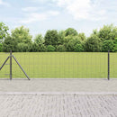 Eurohegn med betonbund 25 x 0,6 m PVC-belagt stål Grå Mesh